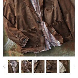 2-BUTTON COTTON SUEDE SPORT COAT BLAZER